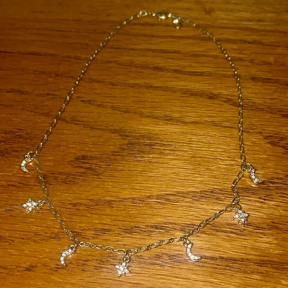 Gold Moon & Stars Necklace